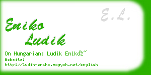 eniko ludik business card